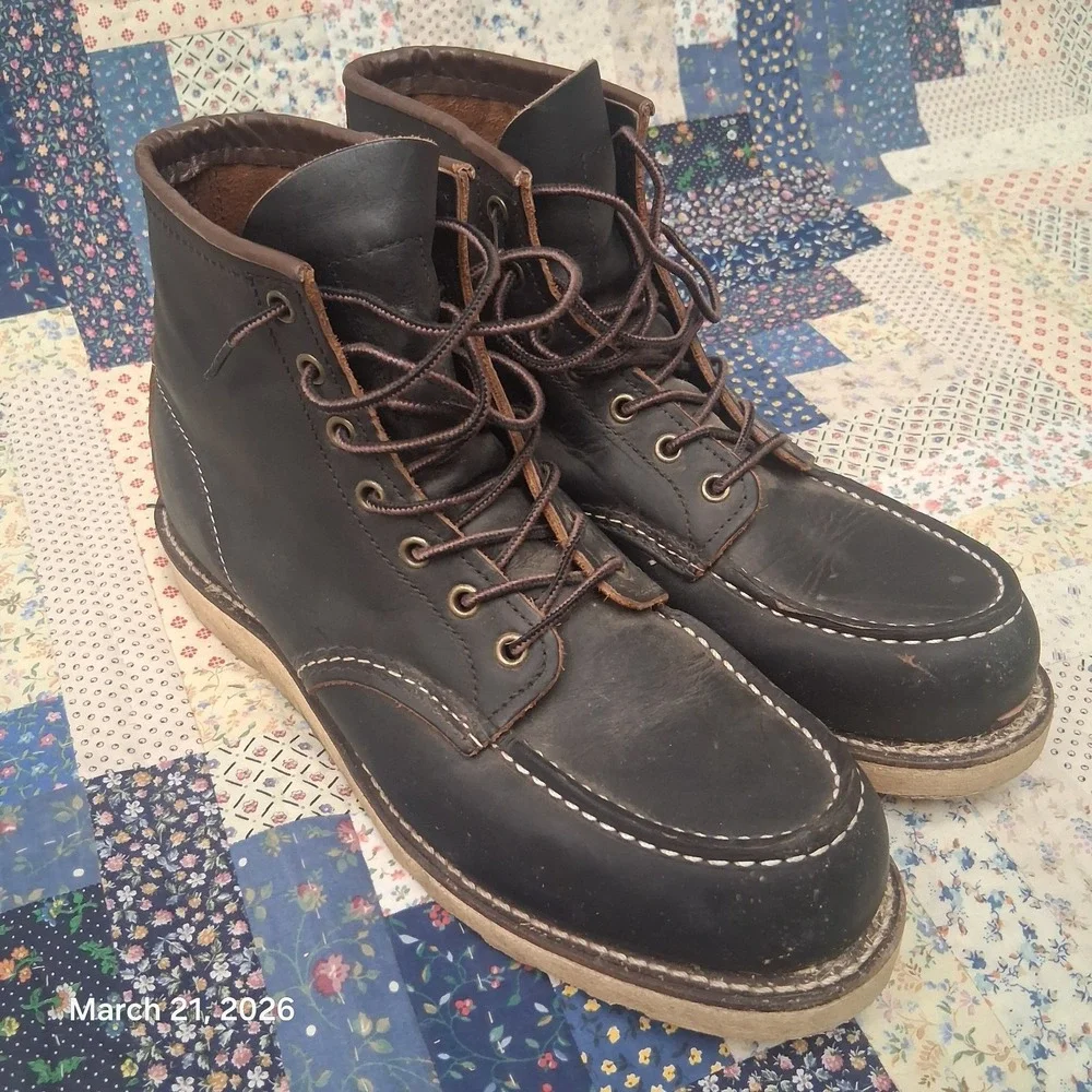 Redwing 8849 Classic Black Prairie Leather‎ Moc Toe 6
